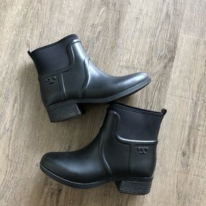 Tory Burch Black Rain Boots